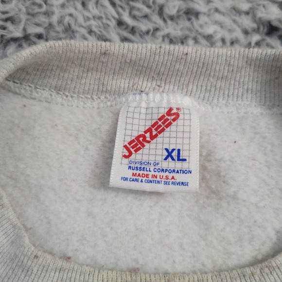 Vintage Jerzees Sweatshirt Adult Extra Large Gray Celebrate Everything Graphic - Picture 3 of 7